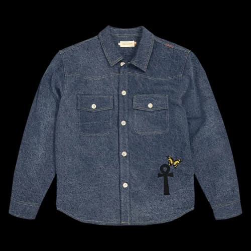 Honor The Gift Denim Varsity Jacket 'Blue'