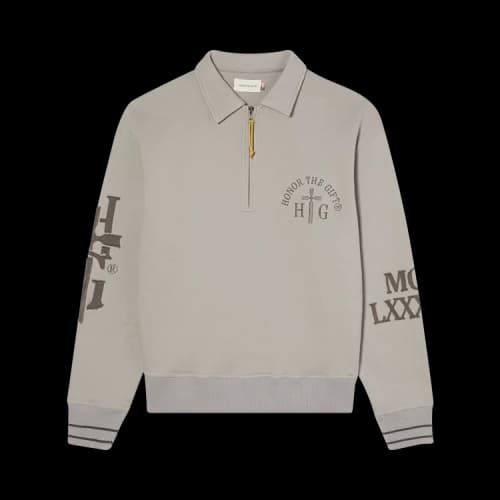 Honor The Gift Prep School Henley Sweater 'Grey'