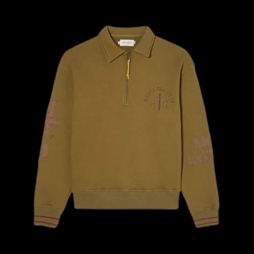 Honor The Gift Prep School Henley Sweater 'Olive'