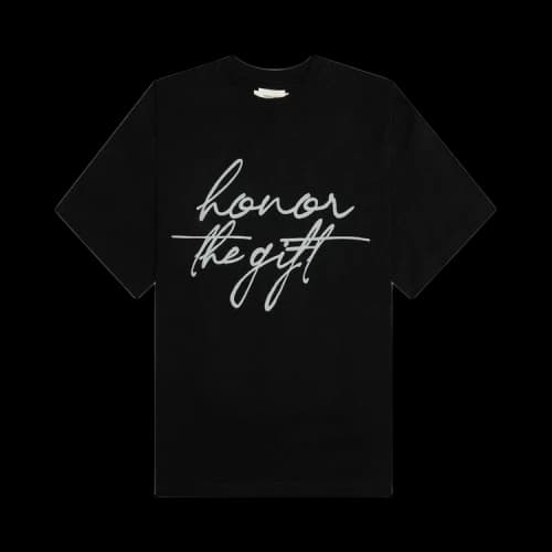 Honor The Gift Script T-Shirt 'Black'