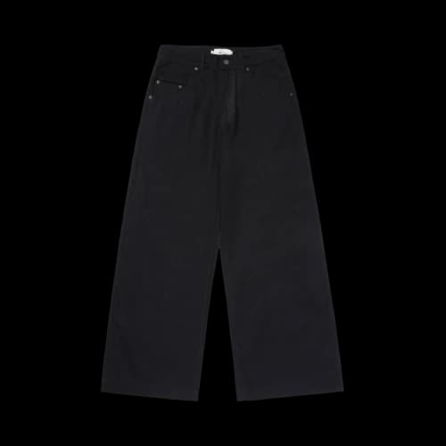 Honor The Gift Wide Leg Stamped Denim Pant 'Black'