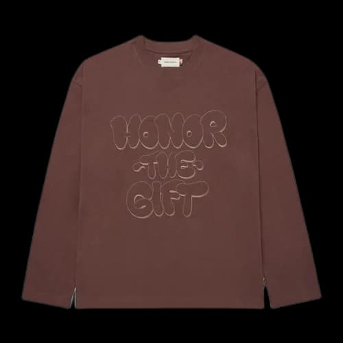 Honor The Gift Amp'd Up Long-Sleeve Tee 'Brown'