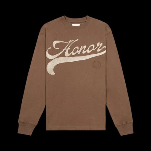 Honor The Gift Script Long-Sleeve Tee 'Grey'
