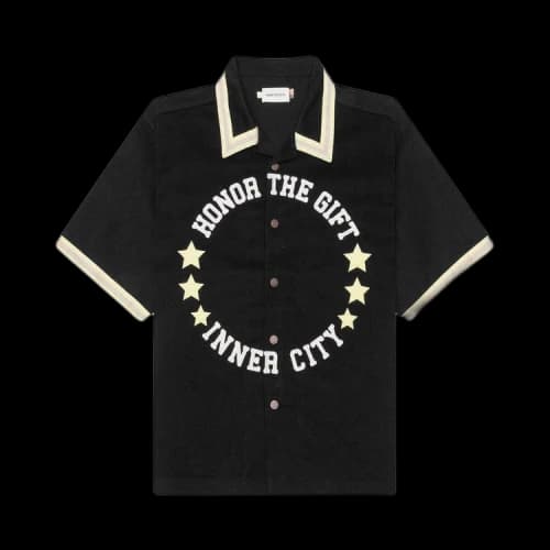Honor The Gift Tradition Short-Sleeve Snap Up Shirt 'Black'