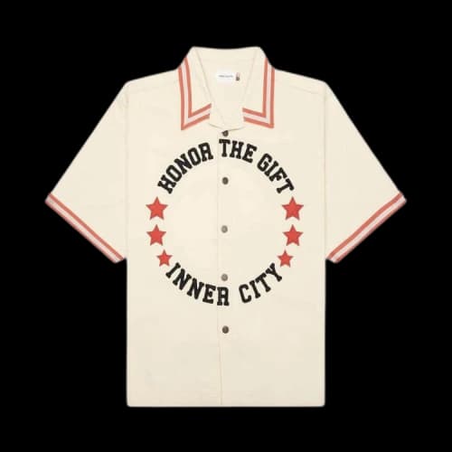Honor The Gift Tradition Short-Sleeve Snap Up Shirt 'Bone'