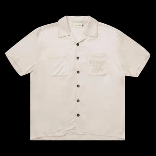 Honor The Gift Blanket Stitch Woven Shirt 'Bone'
