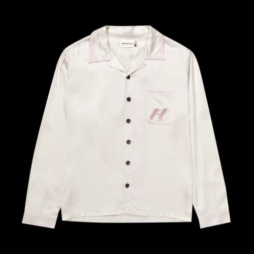 Honor The Gift Palm Stitch Long-Sleeve Button Up 'Cream'