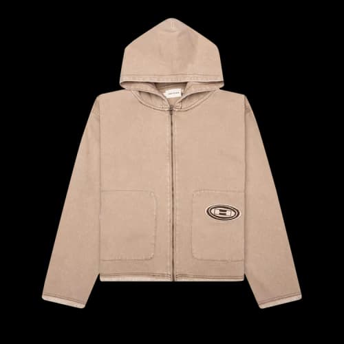 Honor The Gift Washed Canvas Zip Hoodie 'Tan'