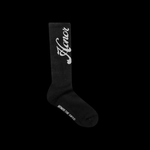 Honor The Gift Honor Script Ribbed Sock 'Black'