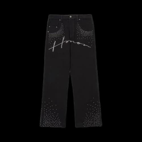 Honor The Gift Rhinestone Wide Leg Pant 'Black'