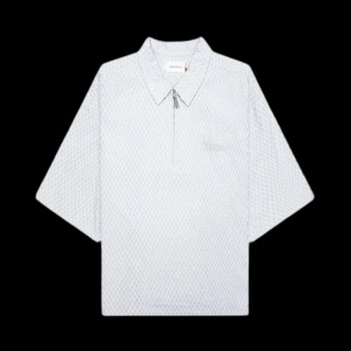 Honor The Gift Textured Knit Quarter Zip Short-Sleeve Shirt 'Grey'