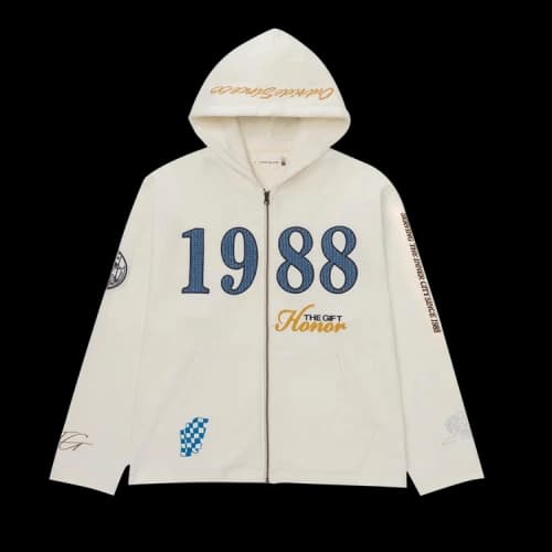 Honor The Gift 1988 Full Zip Hoodie 'White'