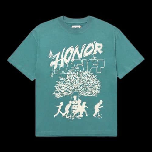 Honor The Gift Family Tree T-Shirt 'Green'