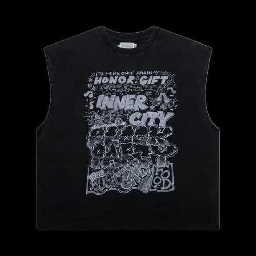 Honor The Gift Block Party Cut Off Tee 'Black'