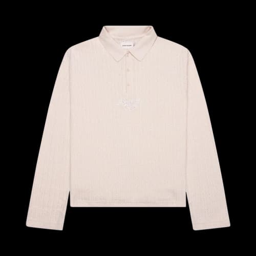 Honor The Gift Long Sleeve Knit Polo 'Bone'