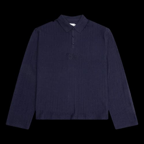 Honor The Gift Long Sleeve Knit Polo 'Navy'