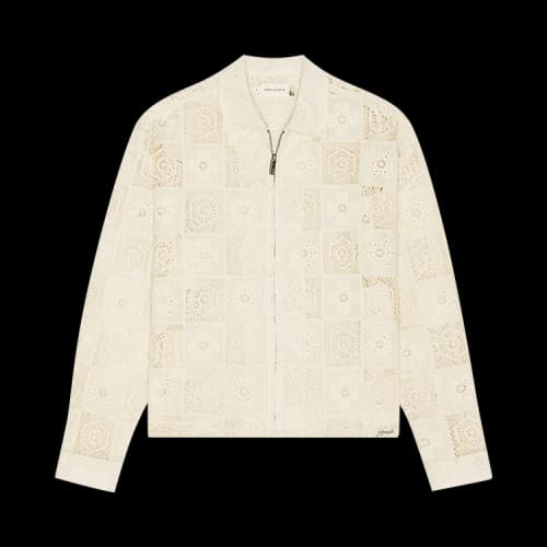 Honor The Gift Crochet Full Zip Jacket 'Bone'
