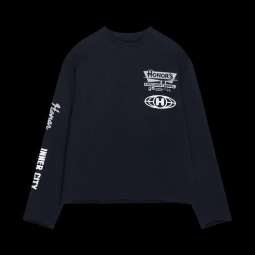 Honor The Gift Mixed Logo Long-Sleeve Crewneck 'Black'