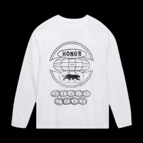 Honor The Gift Global Logo Long-Sleeve 'White'