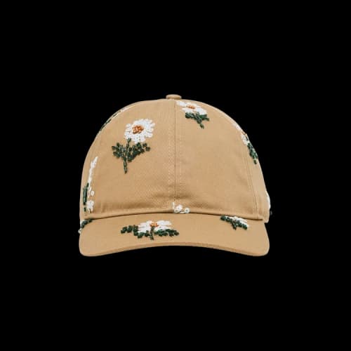 Honor The Gift Flowers Beaded 6 Panel Cap 'Taupe'