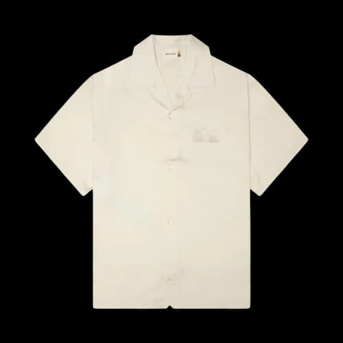 Honor The Gift Chest Logo Camp Collar Shirt Beige
