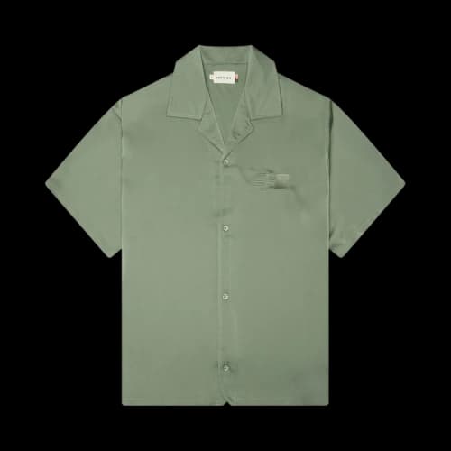 Honor The Gift Satin Chest Logo Camp Collar 'Sage'