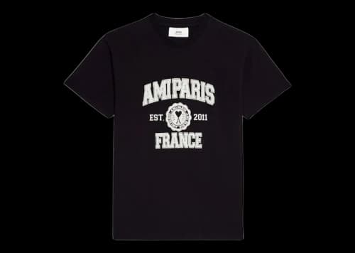 Ami Paris France T-Shirt Black/White