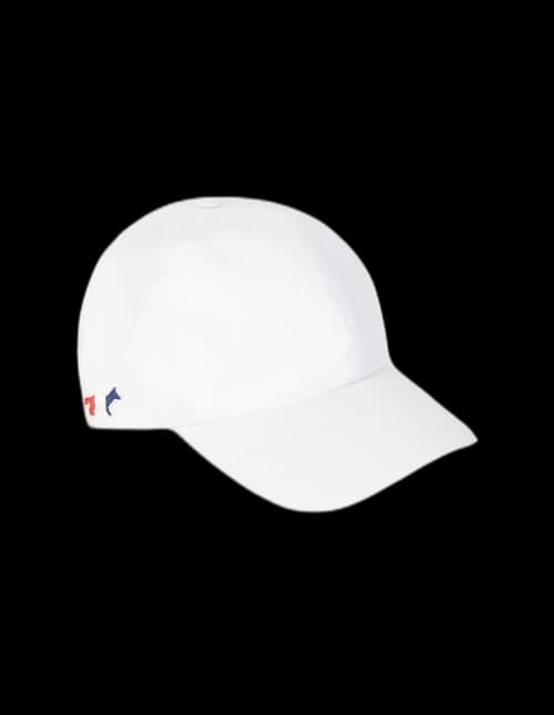 Maison Kitsune Tricolor Fox 6P Cap White