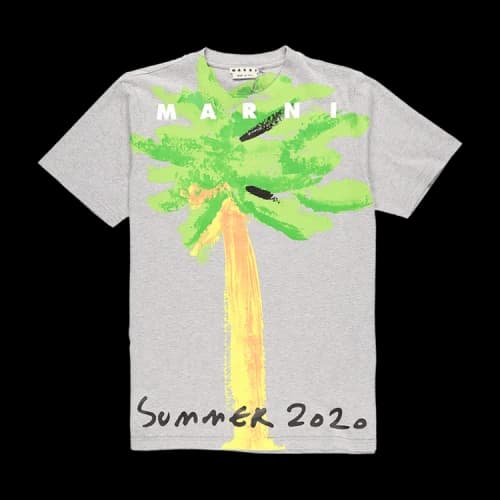 Marni Palm Tree Tee 'Grey'