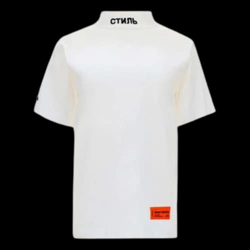 HERON PRESTON Collar Embroidered Logo Short Sleeve White