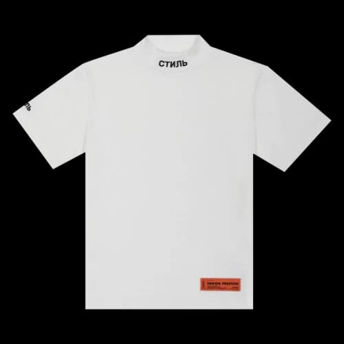 Heron Preston CTNMB Short-Sleeve Turtleneck 'White/Black'