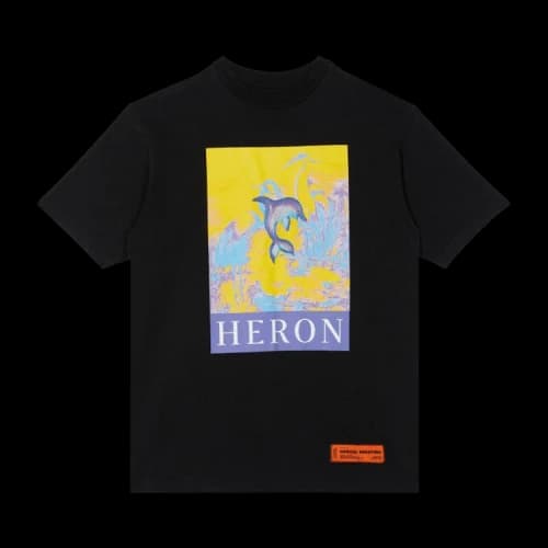 HERON PRESTON SS22 Printed Crewneck T-Shirt 'Black' (Women's)