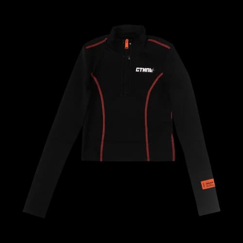 Heron Preston Quarter Zip Long-Sleeve T-Shirt 'Black'