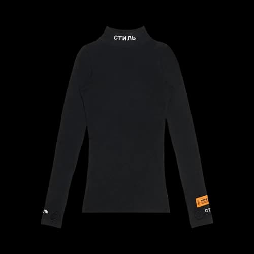 HERON PRESTON Turtleneck Tight Long Sleeves Black