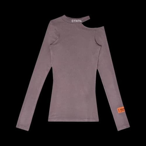 Heron Preston Cut Shoulder Ctnmb Crewneck 'Grey/White'