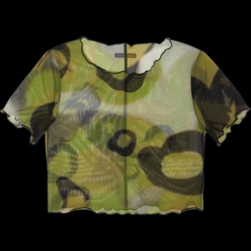 Heron Preston Heron Camo Mesh Short-Sleeve Top 'Green'