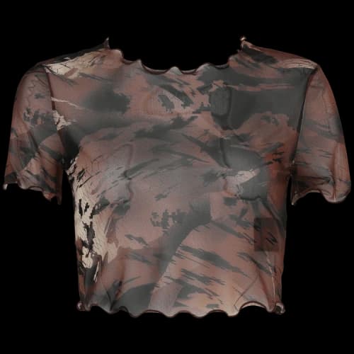 Heron Preston Pattern Printed Cropped T-Shirt 'Black'