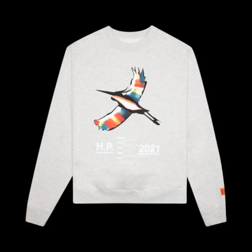 Heron Preston Herons Embroidered Crewneck Sweatshirt 'Melange Grey/Multicolor'