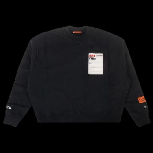 Heron Preston Sticker Label Sweatshirt 'Black'