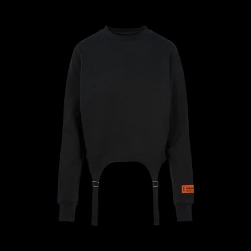 HERON PRESTON Hooks Crewneck Sweatershirt 'Black'