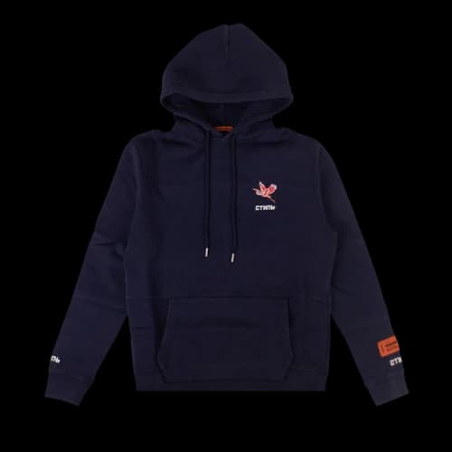 Heron Preston Embroidered Logo Hooded Sweatshirt 'Blue'