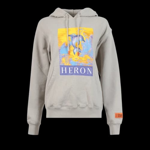 Heron Preston Dolphin Hoodie 'Grey/Yellow'