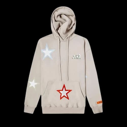 Heron Preston Star Print Hoodie 'Grey'