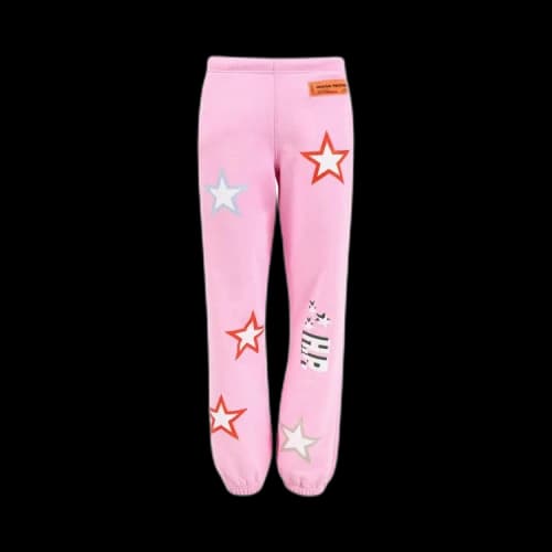 Heron Preston Stars Sweatpants 'Pink/White'