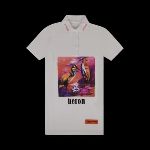 Heron Preston Printed Polo Dress 'White'