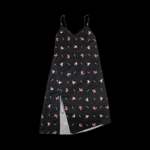 Heron Preston Printed Long Slip Dress 'Grey'