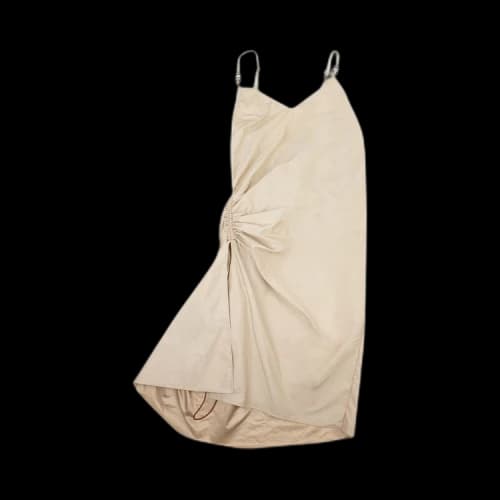 Heron Preston Satin Long Slip Dress 'Beige'