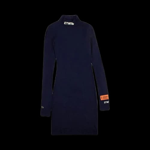Heron Preston Turtleneck Mini Dress 'Navy'