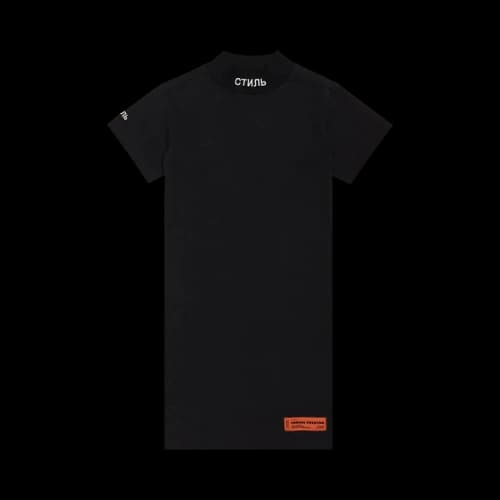 Heron Preston CTNMB Short-Sleeve Turtleneck Dress 'Black/White'
