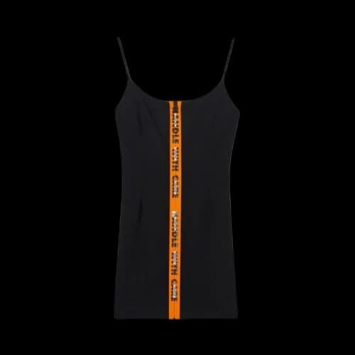 Heron Preston Stretch Gabardine Zip Dress 'Black'
